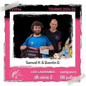Les Fous Volants vainqueurs en double homme série 2 à Léo Lagrange